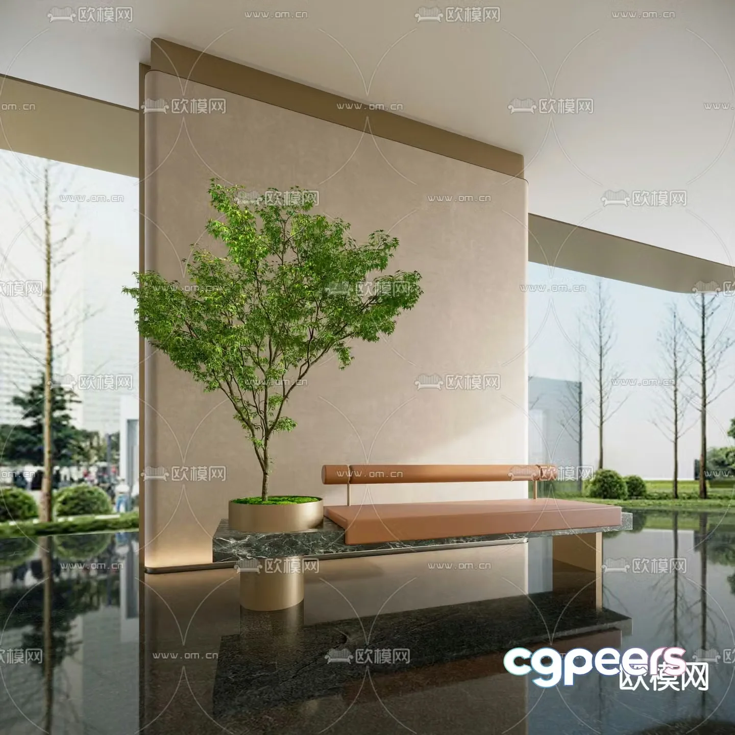 Office sofa public sofa lobby sofa 3d model