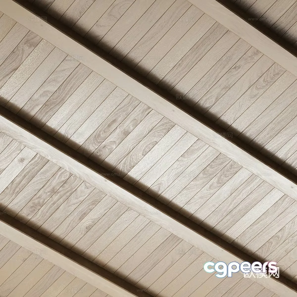 New Chinese wooden floor ceiling 3D model