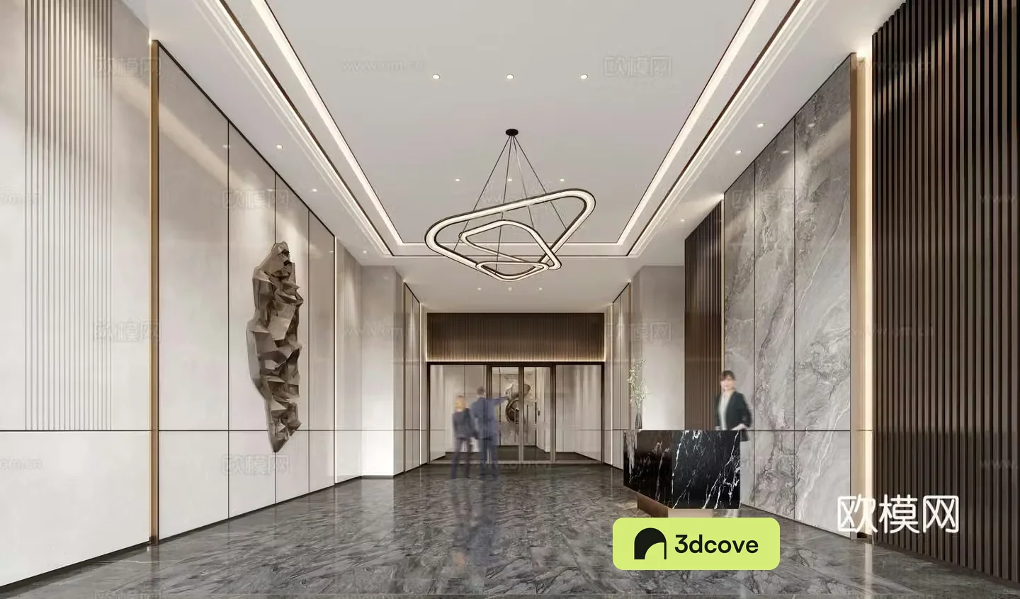 Modern office front lobby