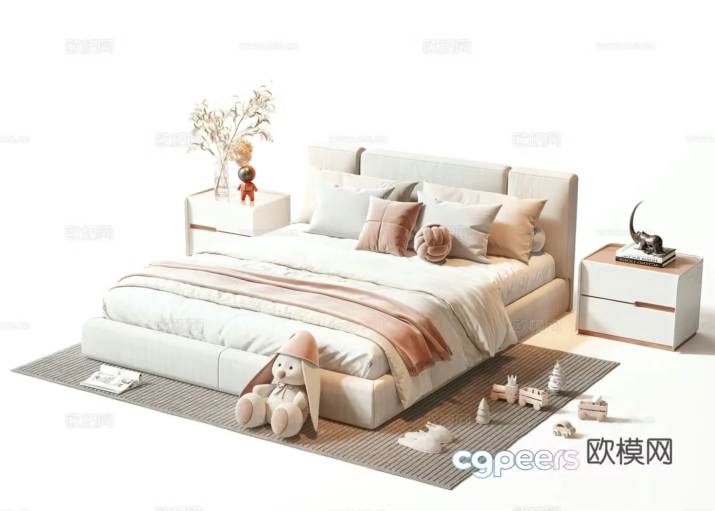 Modern children’s bed 3d model
