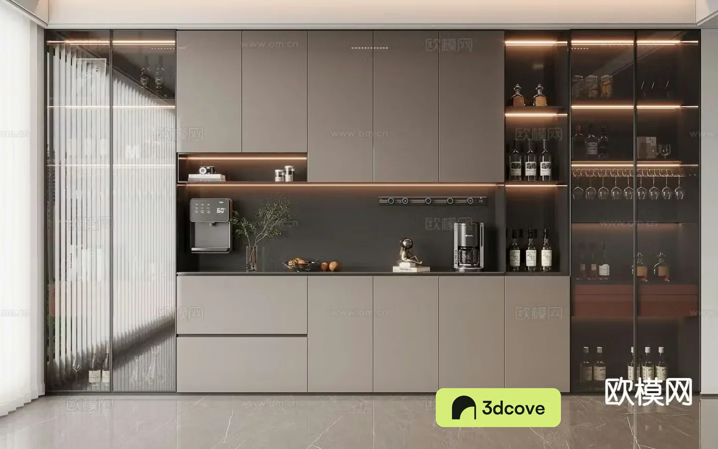 Italian wine cabinet sideboard