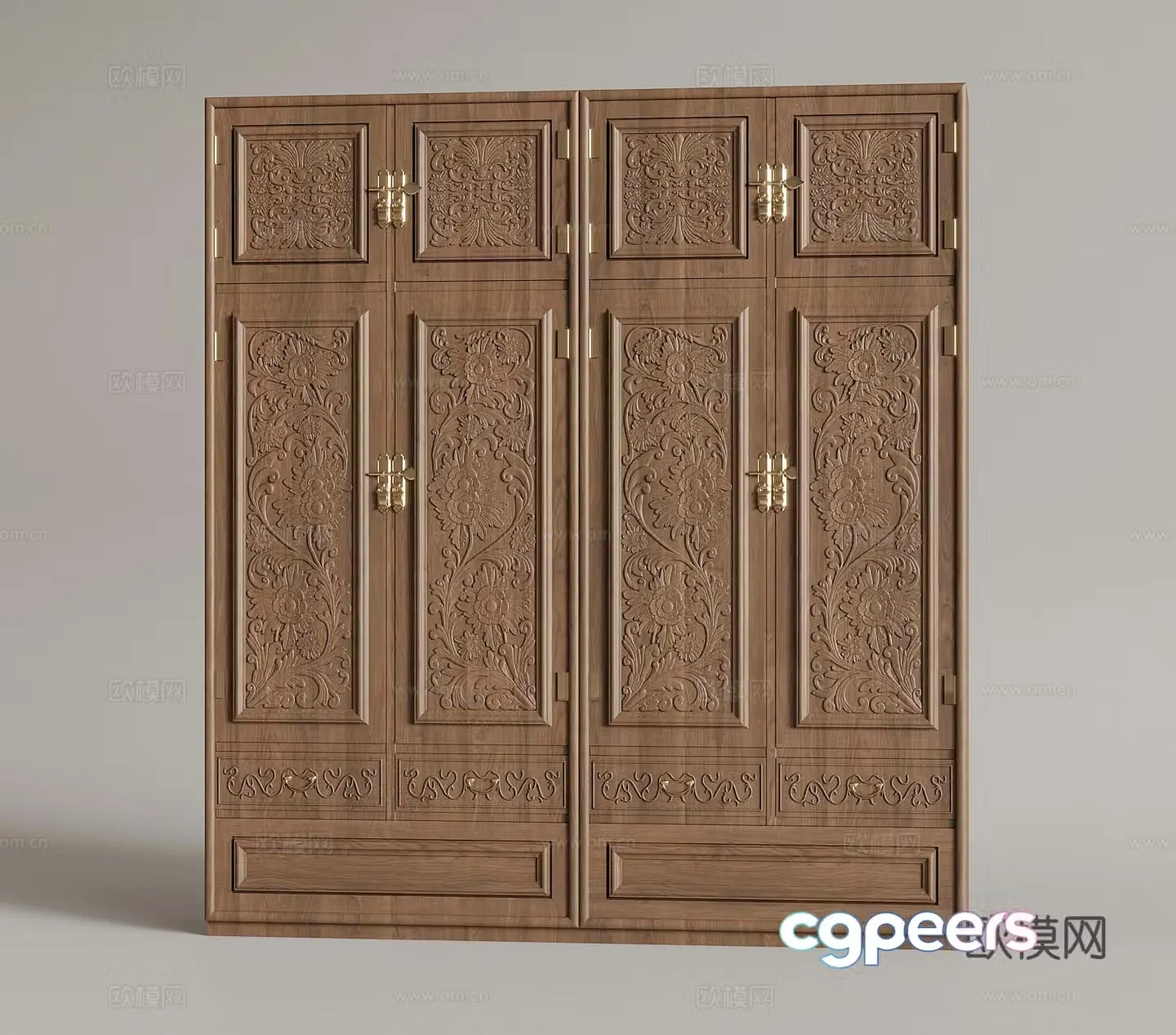 Wardrobe New Chinese style wardrobe 3D model