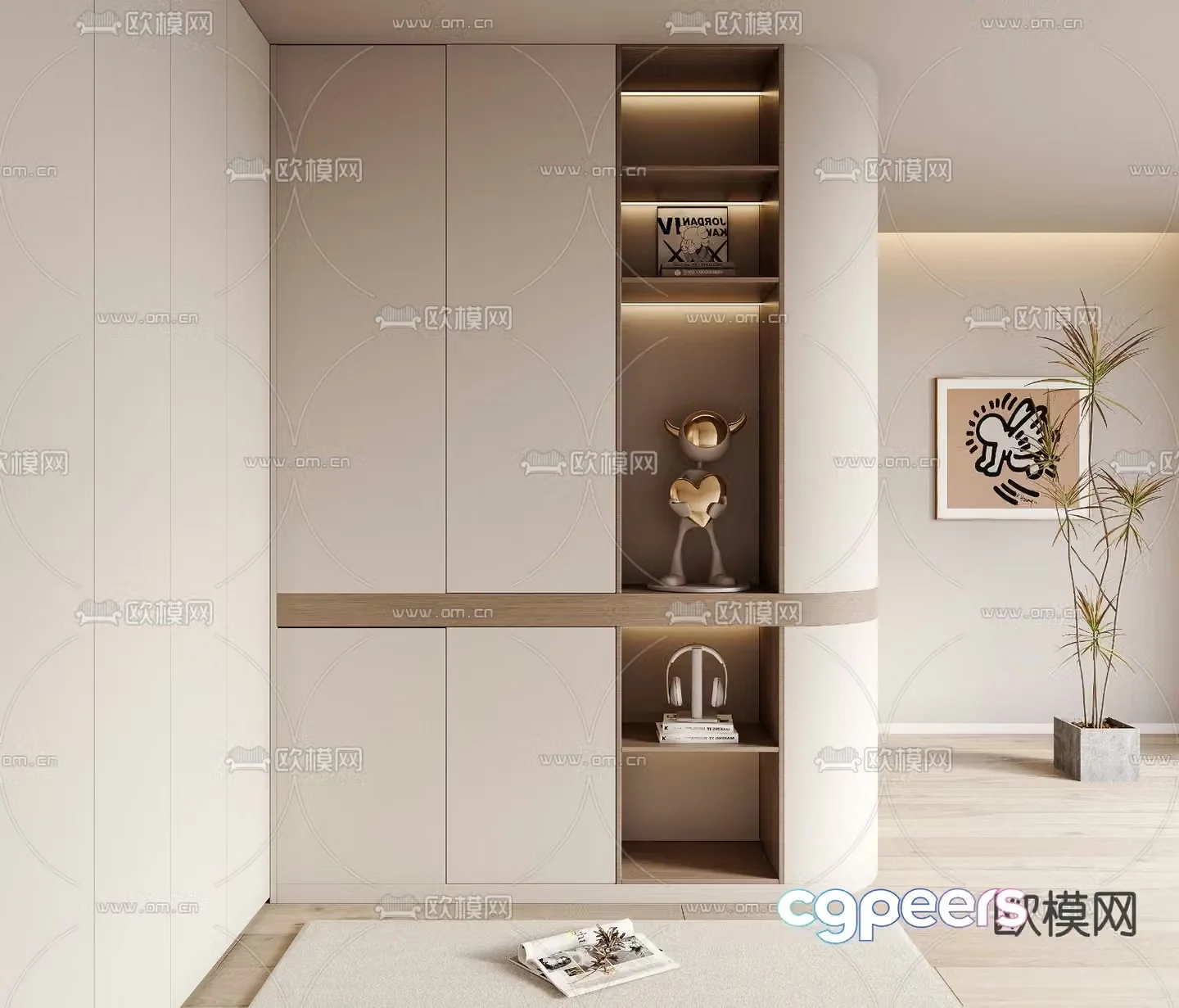 Entrance shoe cabinet 3D model