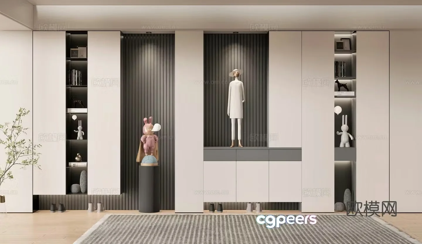 Entry shoe cabinet Entrance shoe cabinet 3D model