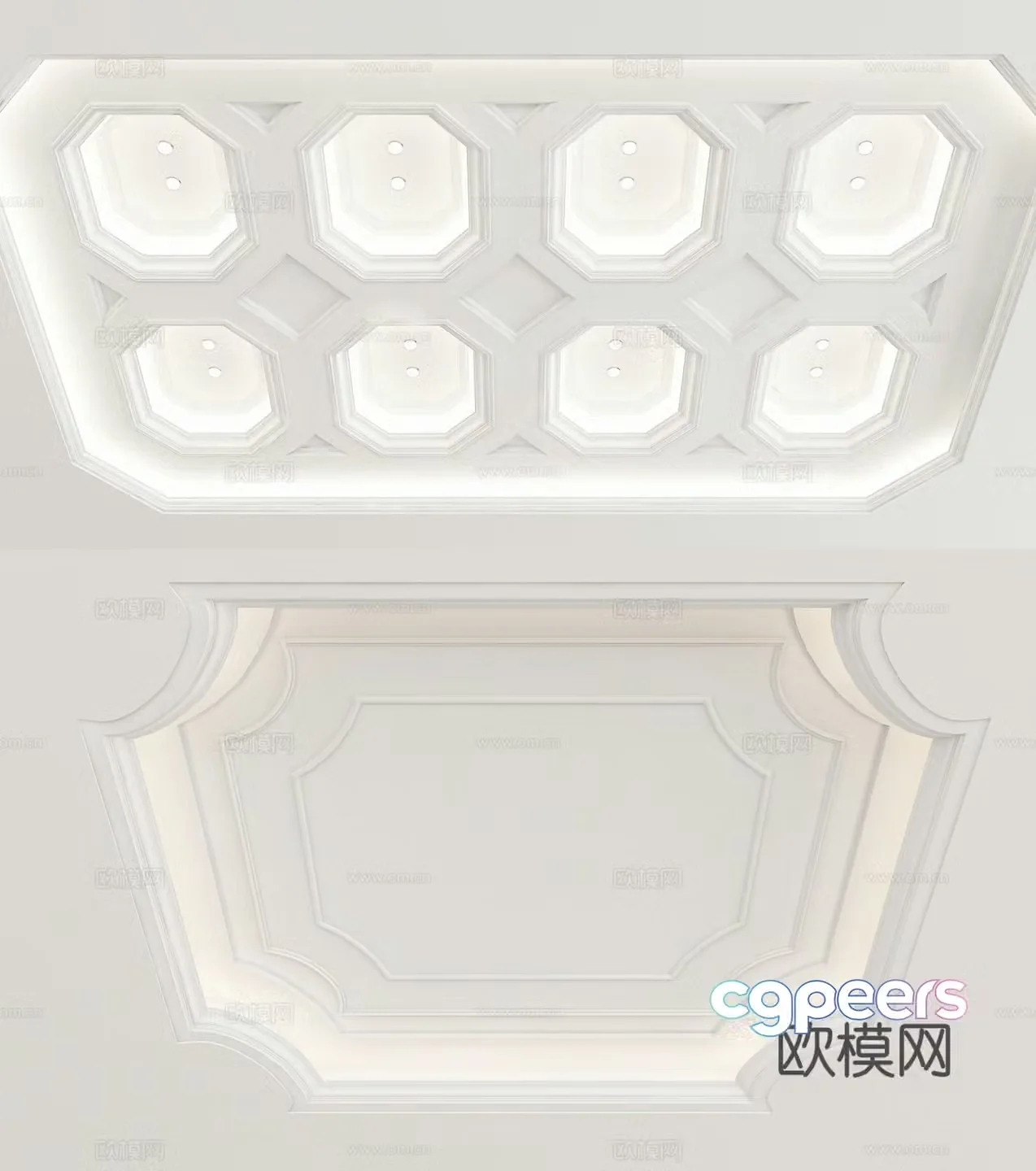 European style ceiling 3D model