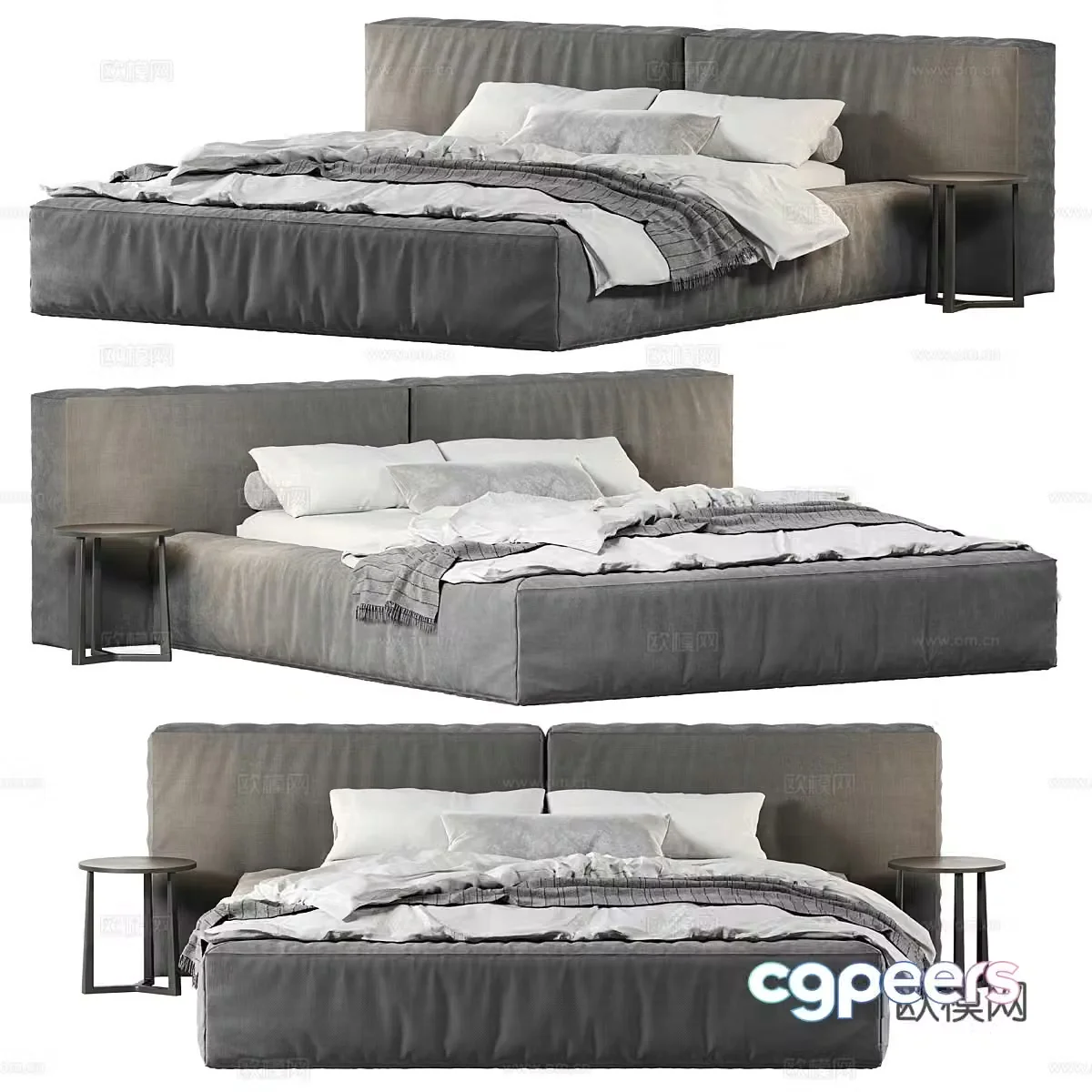 Double bed 3d model