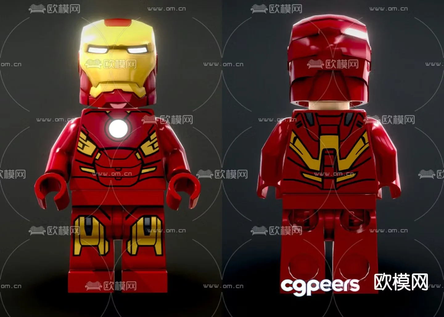 Figure Lego building blocks doll Iron Man toy 3d model