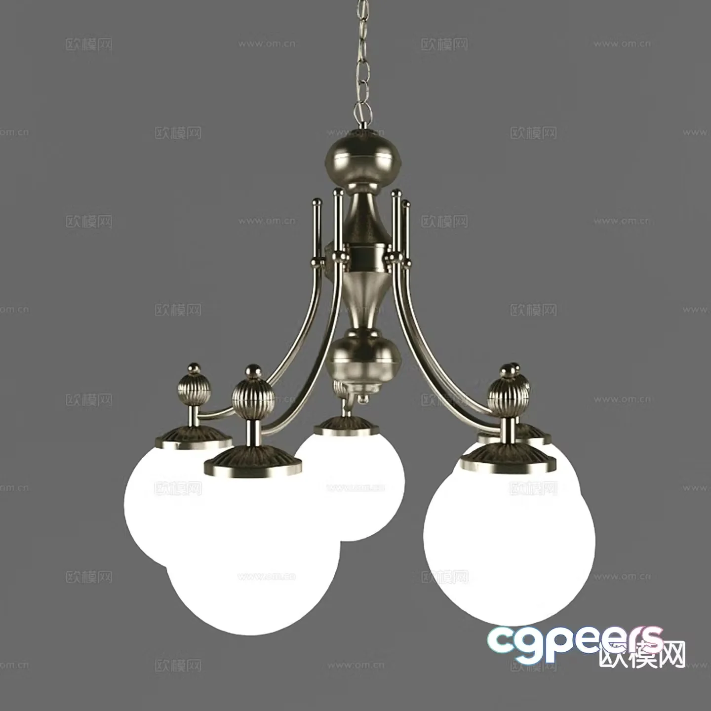 Modern multi-head chandelier indoor chandelier 3d model