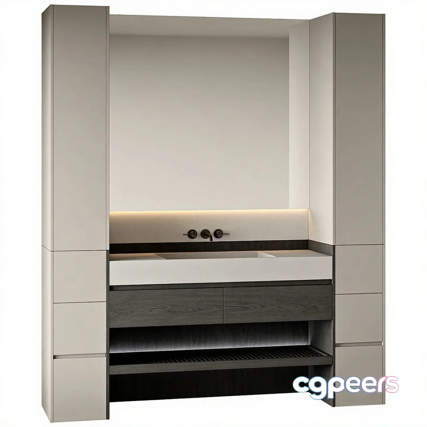 Modern Bathroom Vanity 3D Model – 3238 – VRAY Render