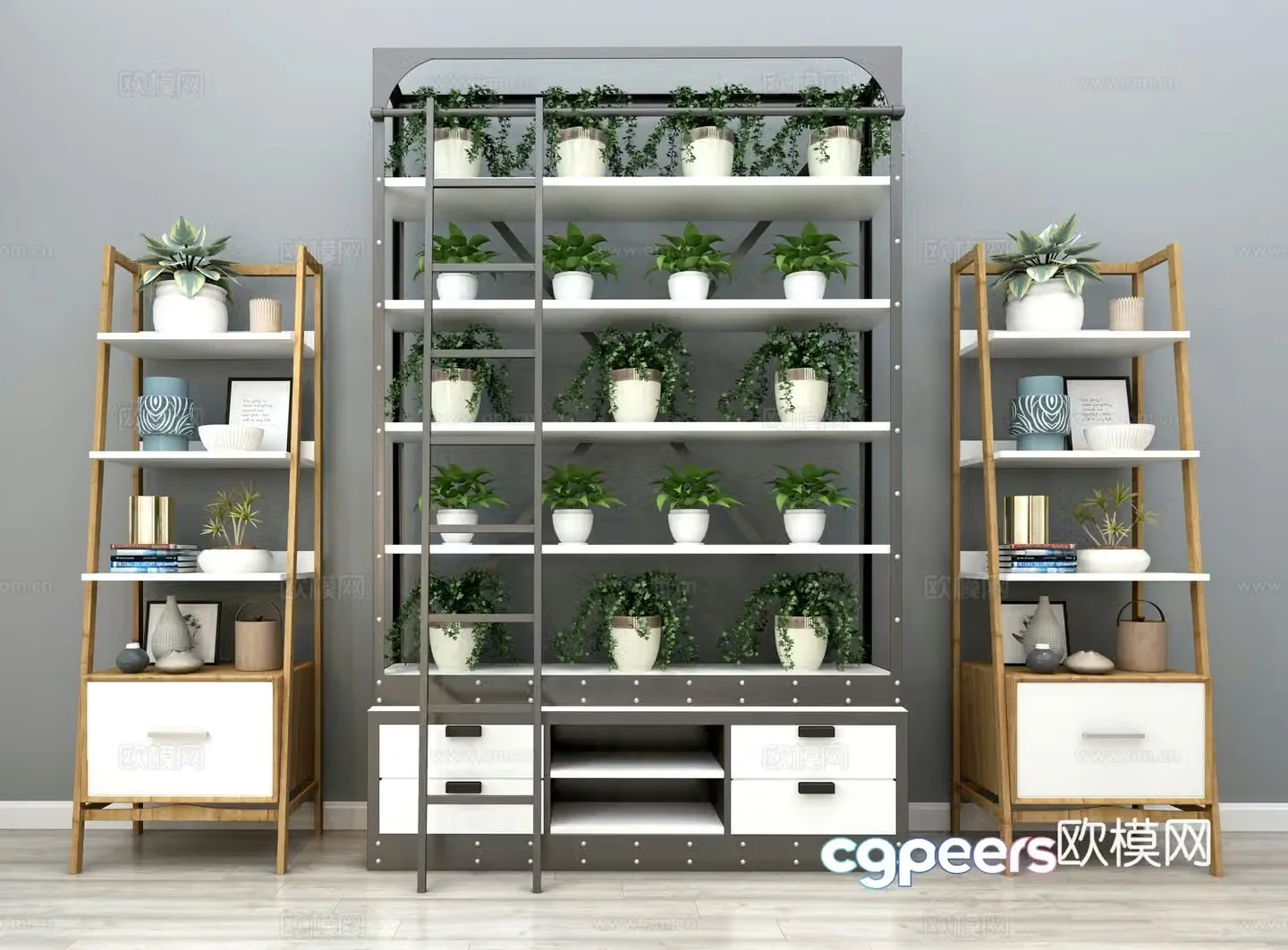Storage rack Decorative rack Log storage rack Plant storage rack Personalized storage rack Creative 3D model