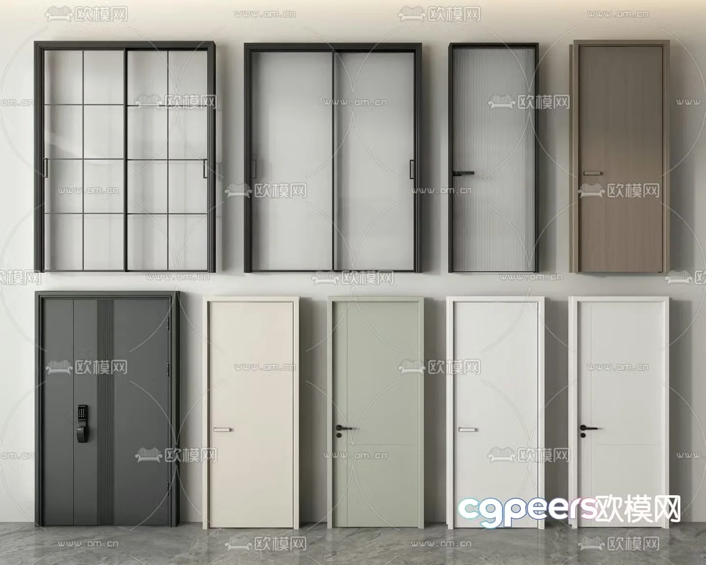 Entrance door security door bedroom door kitchen door 3d model