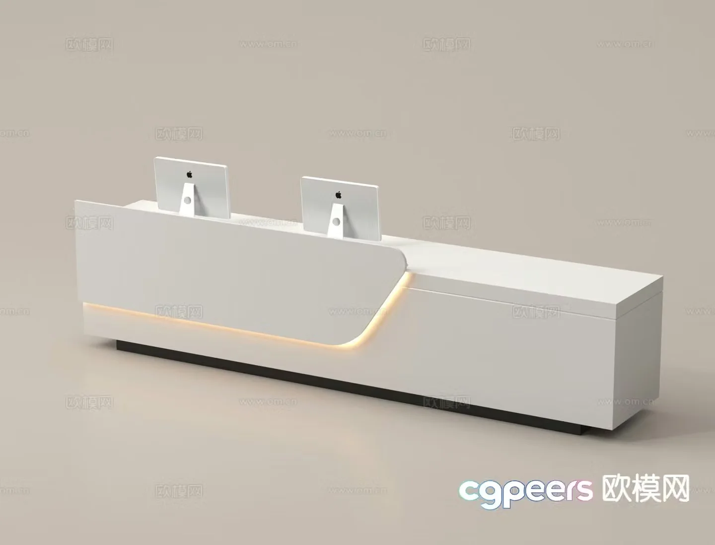 modern reception desk front desk reception desk 3d model
