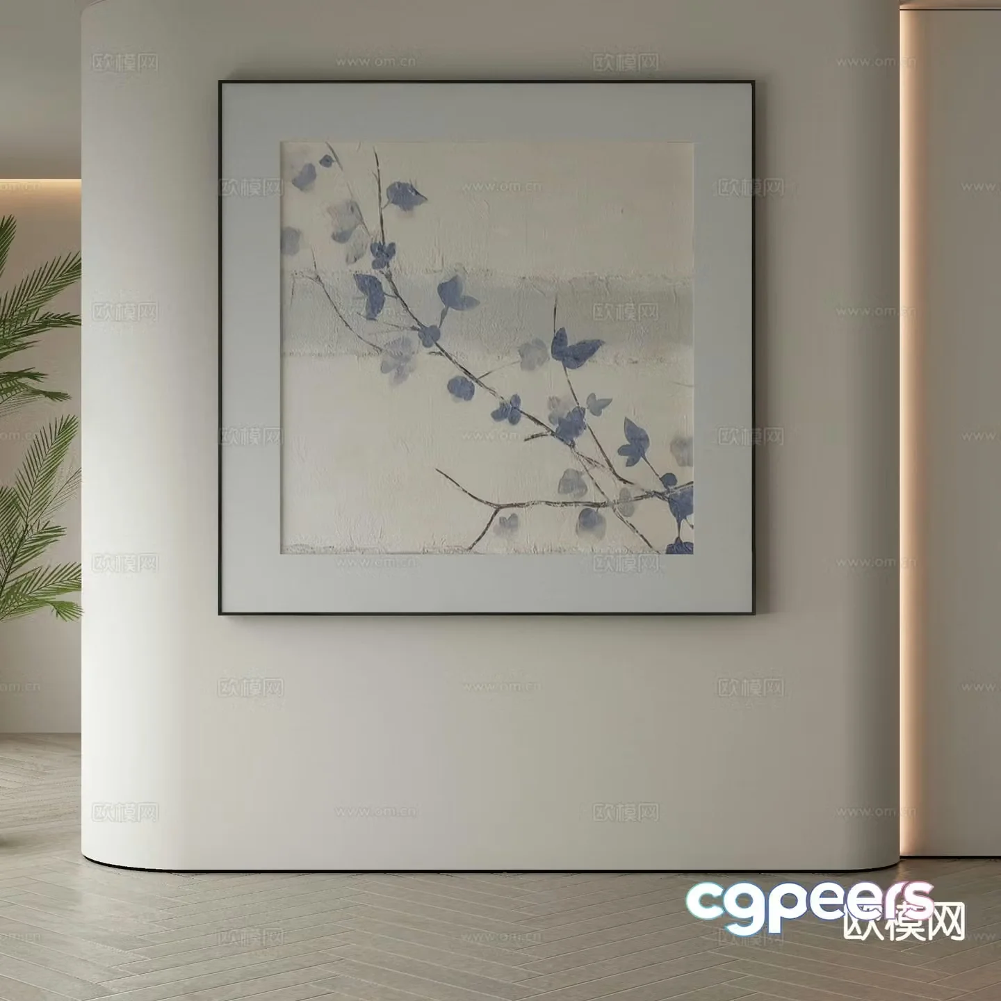Modern art painting texture painting decorative painting 3d model