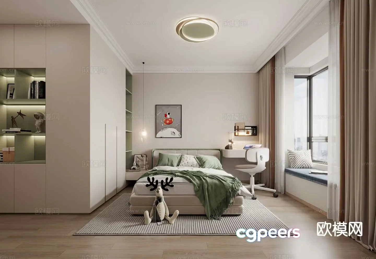 Modern children’s room boy’s room kid’s room 3d model