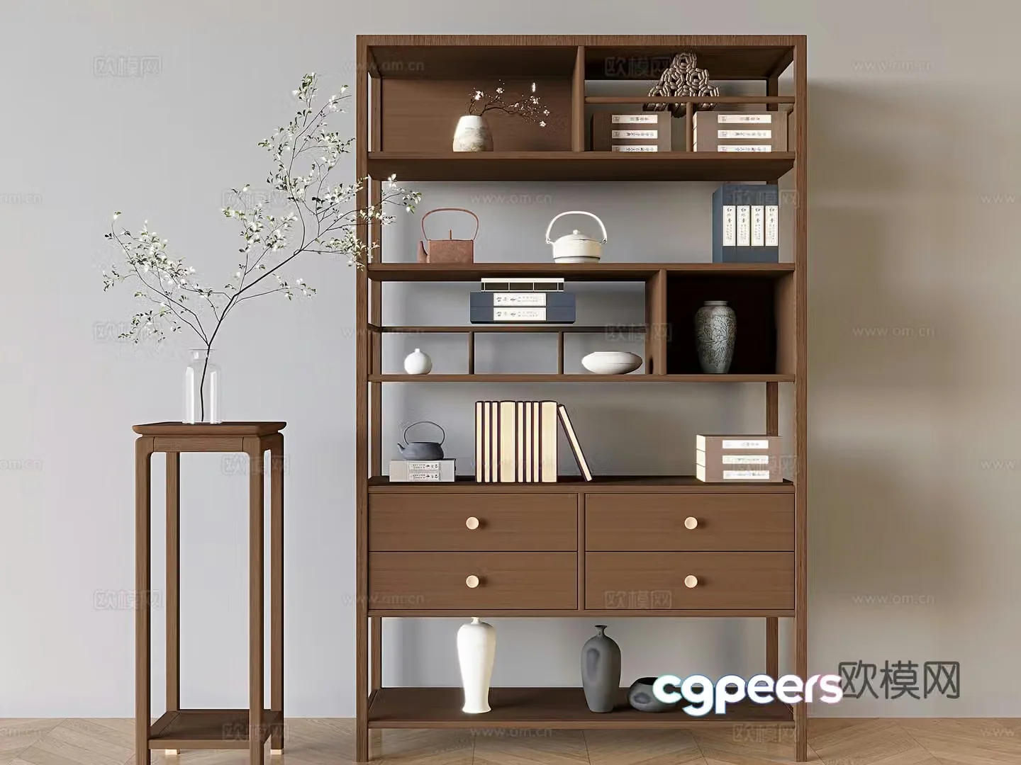 Chinese style Bogu rack 3D model