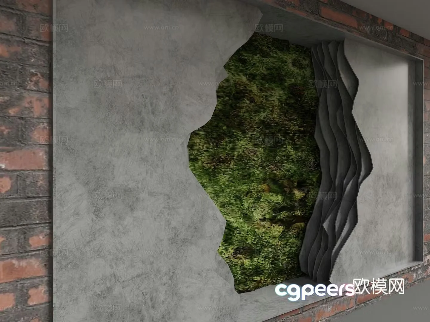 Modern background wall 3d model