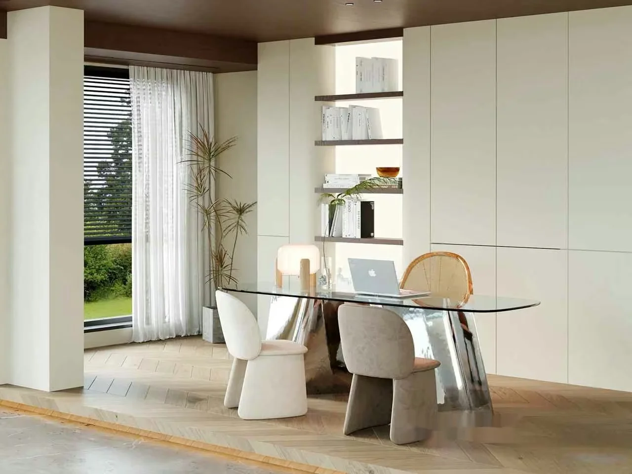 Modern Glass Table 3D Model – 8649 – VRAY Render