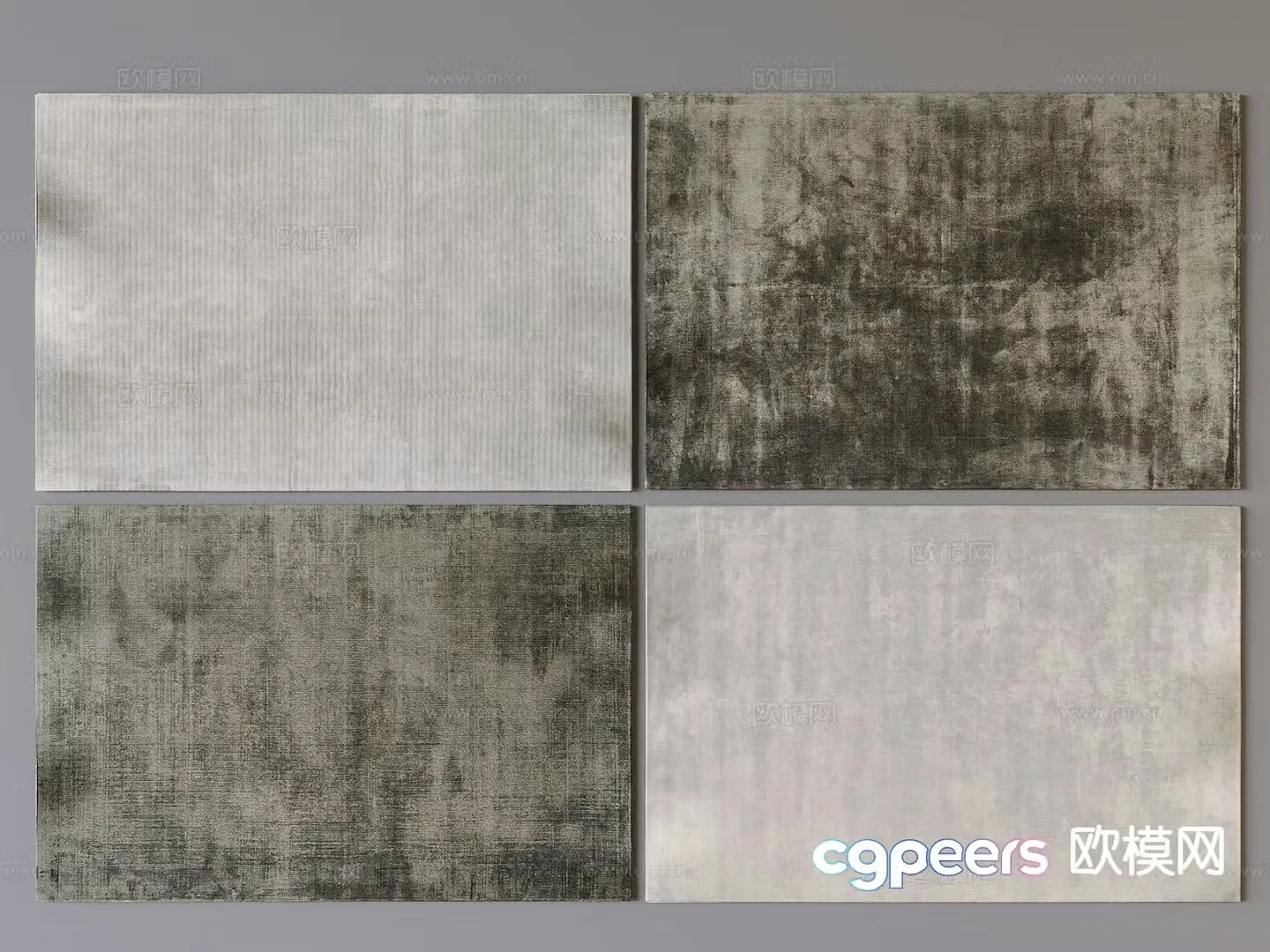 Modern carpet square rug 3d model