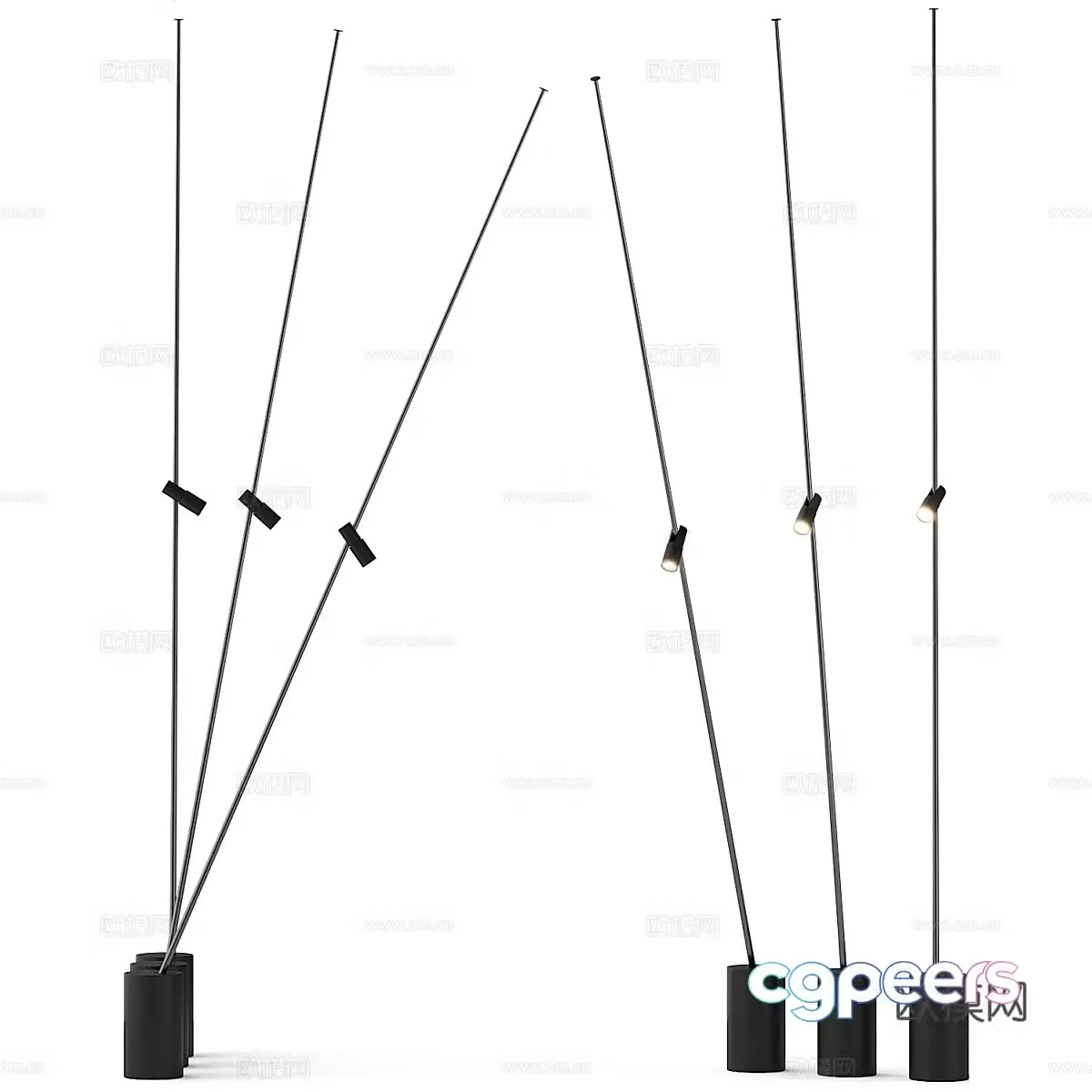 Modern Italian minimalist Fm Davide Groppi floor lamp 3d model