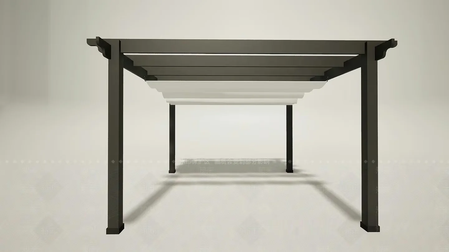 A Black Metal Table 3D Model – 13080 – VRAY Render