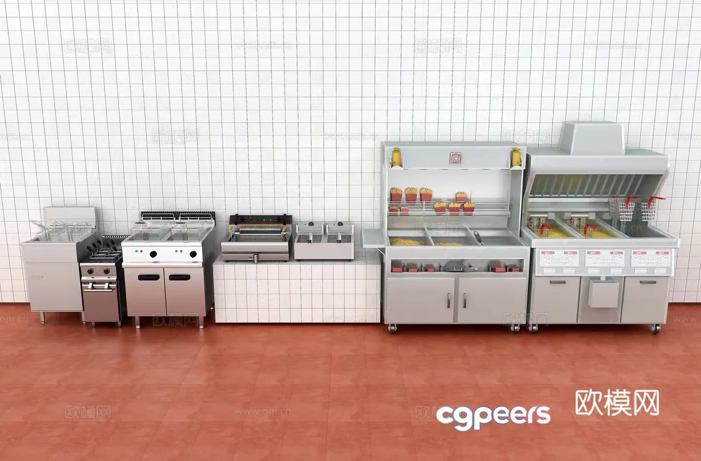 Kitchen appliances fryer electric fryer 3d model