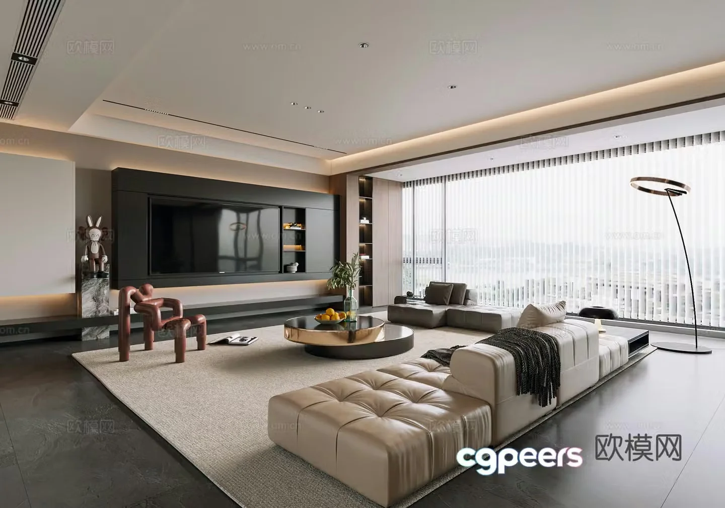 Modern living room 3d model