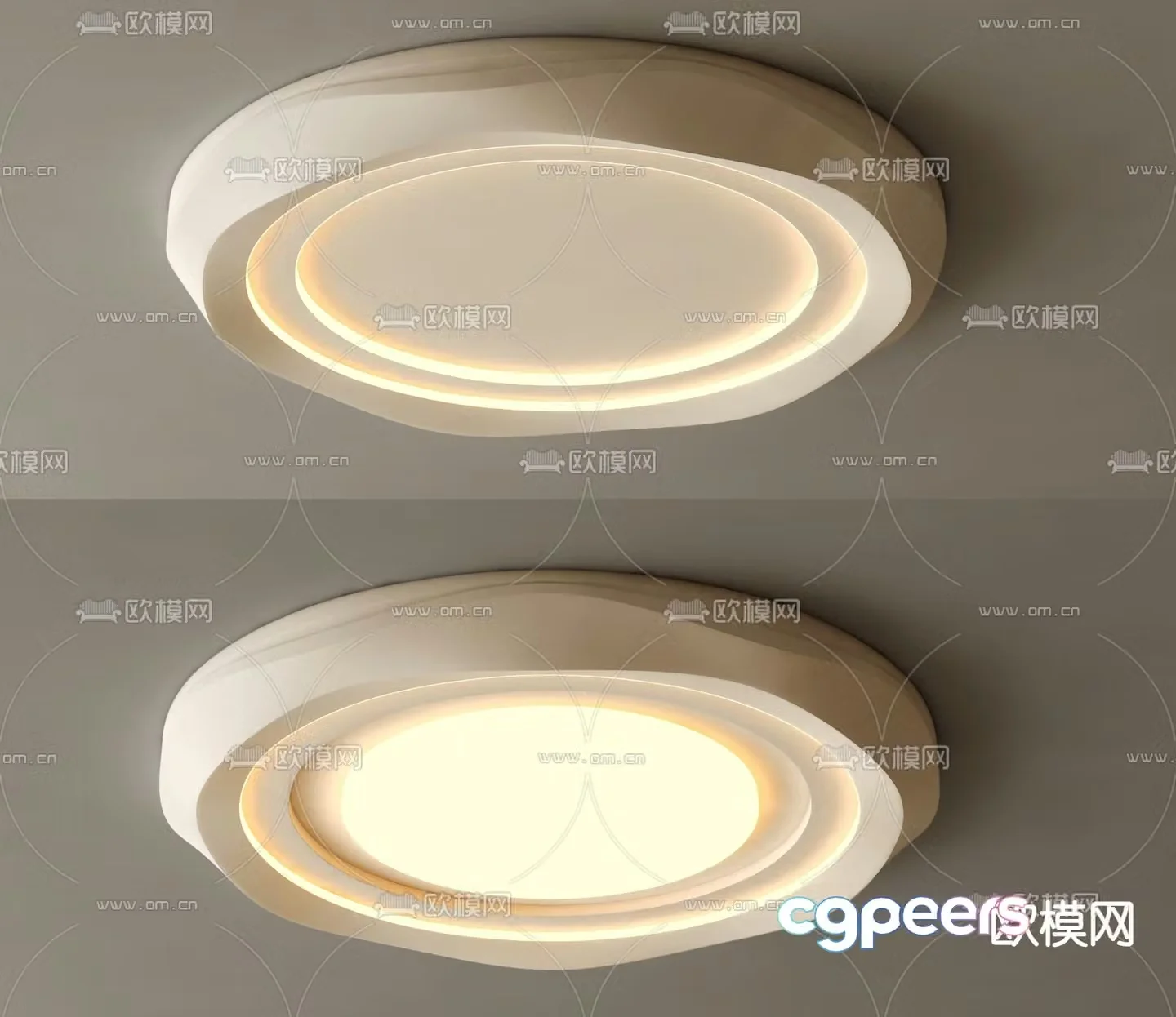 Creamy air ceiling lamp 3d model