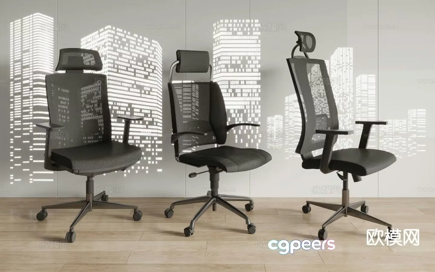 Mesh office chair computer chair conference chair 3d model