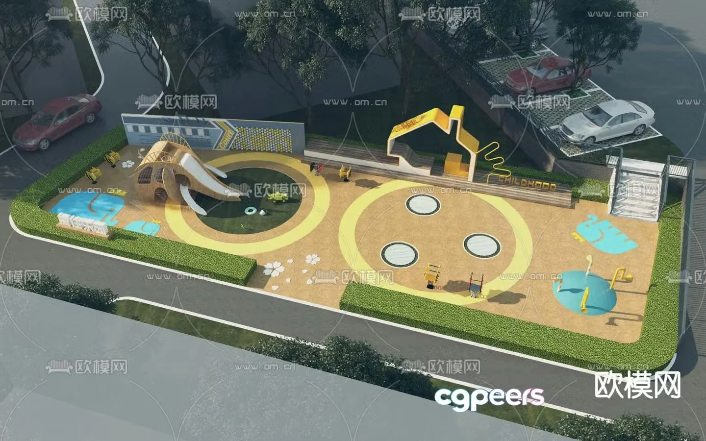 Pocket Park Children’s Play Area 3d model