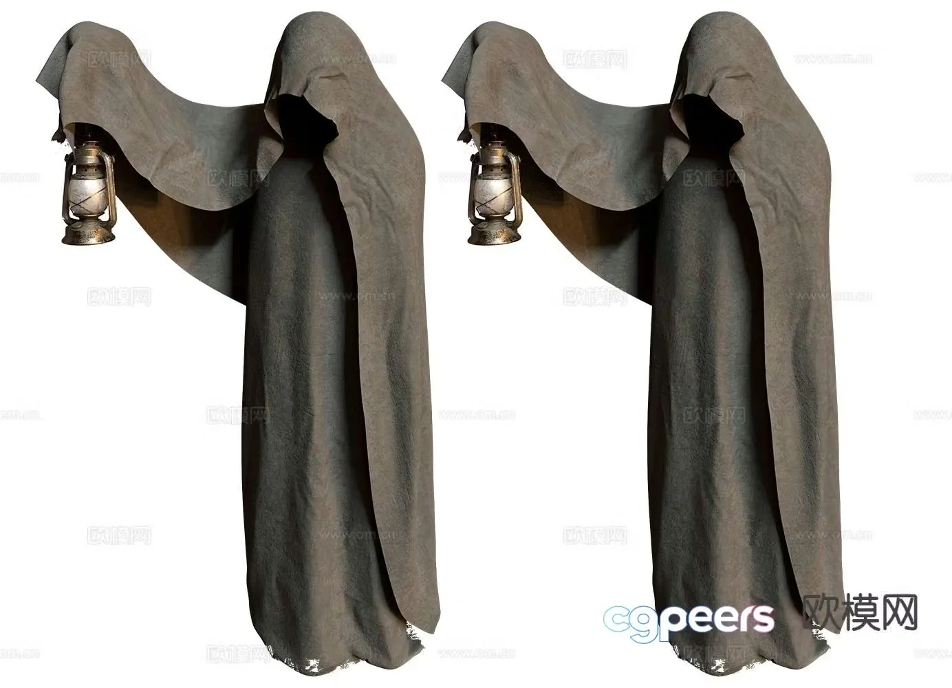 Halloween ghost character lantern holder decorative 3d model