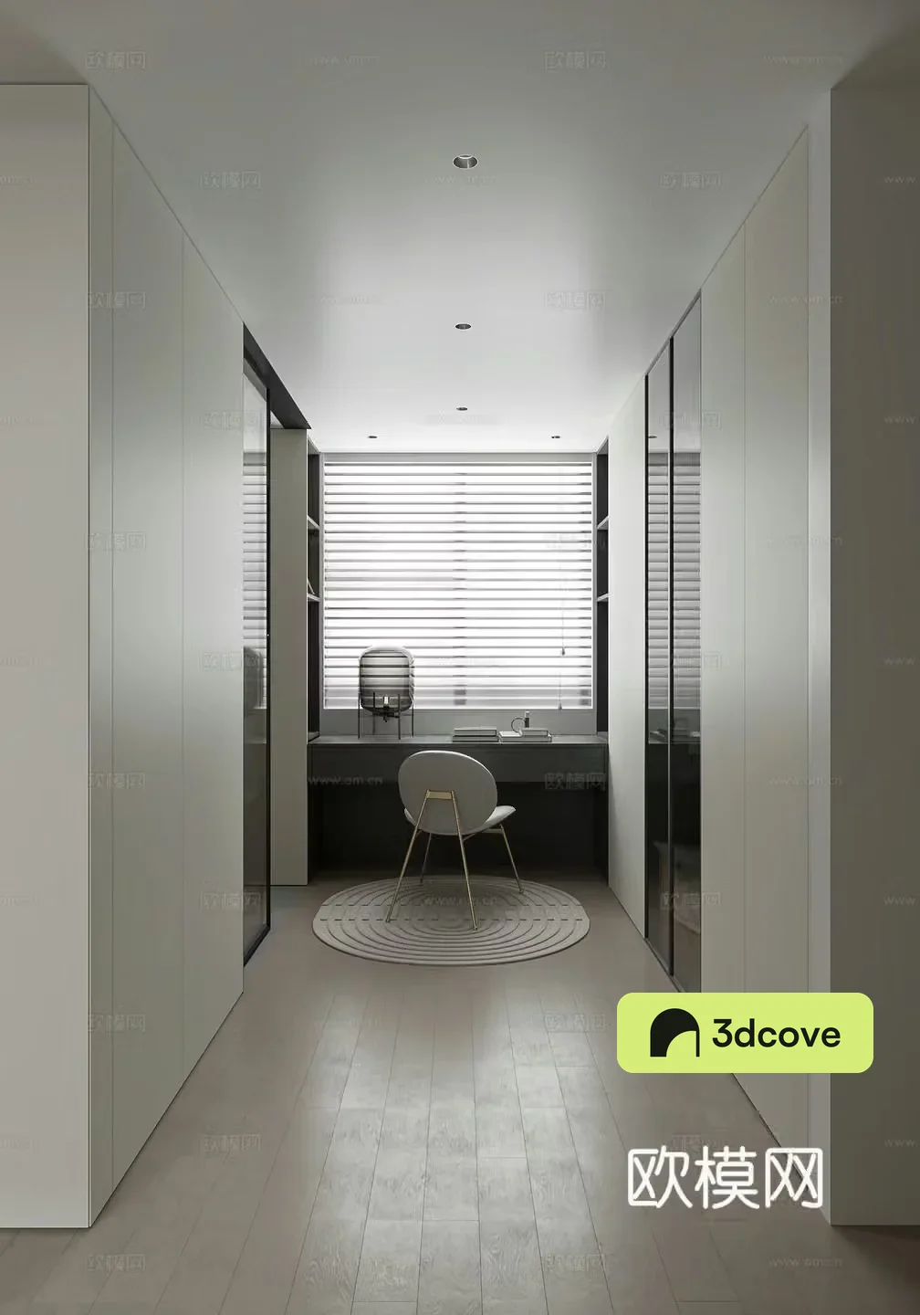 Modern minimalist cloakroom