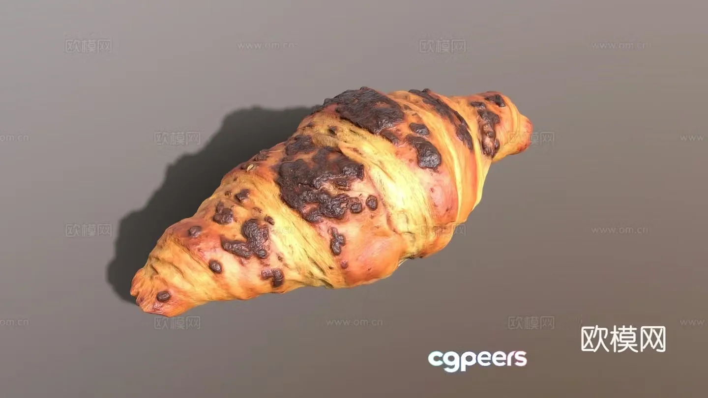 Food and drink Croissant Cake 3d model