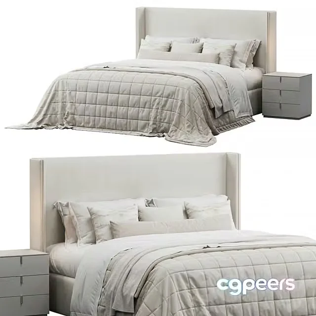 3ds Max Free – Winged Bed by Lorinzer Living