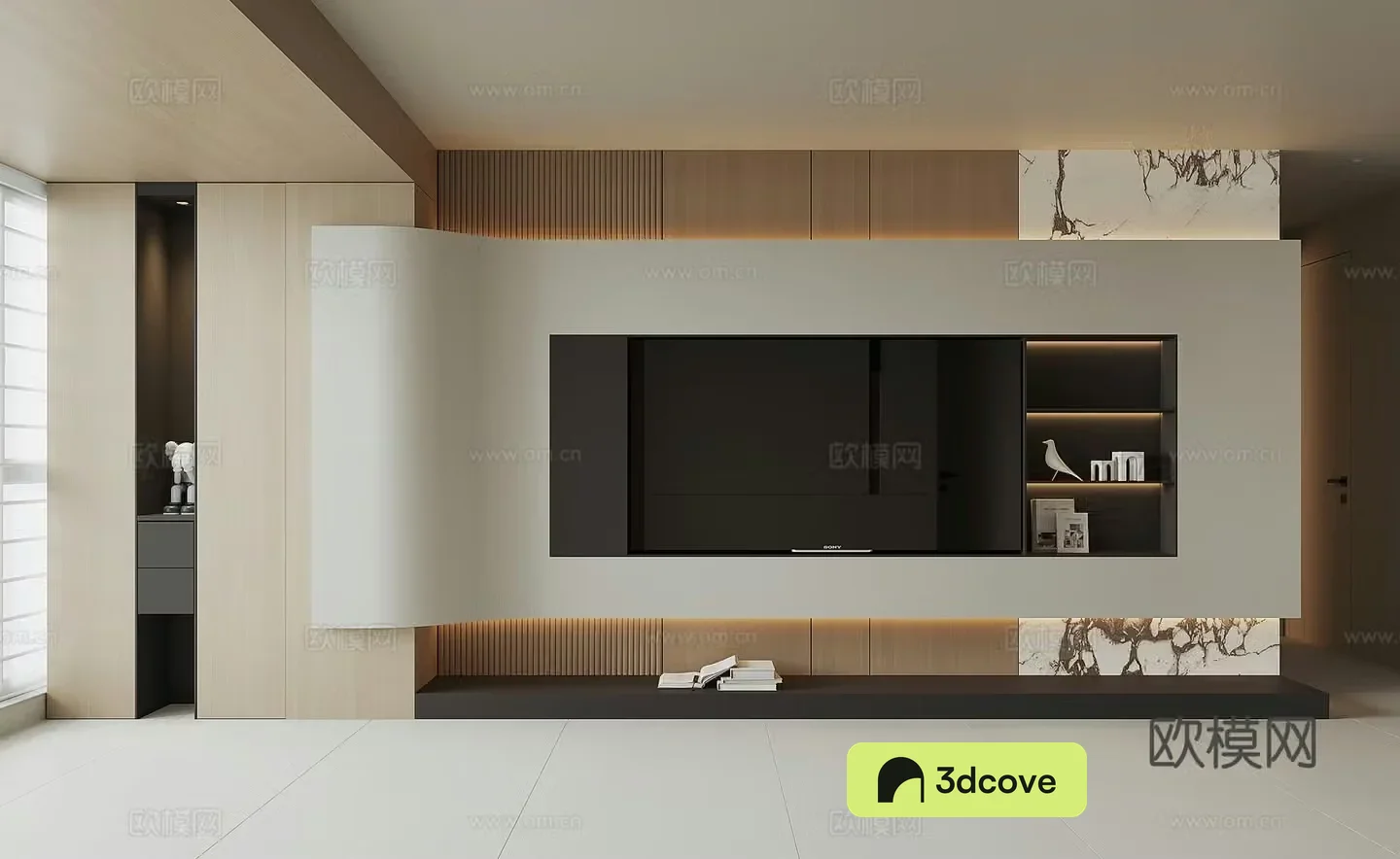 Modern TV background wall