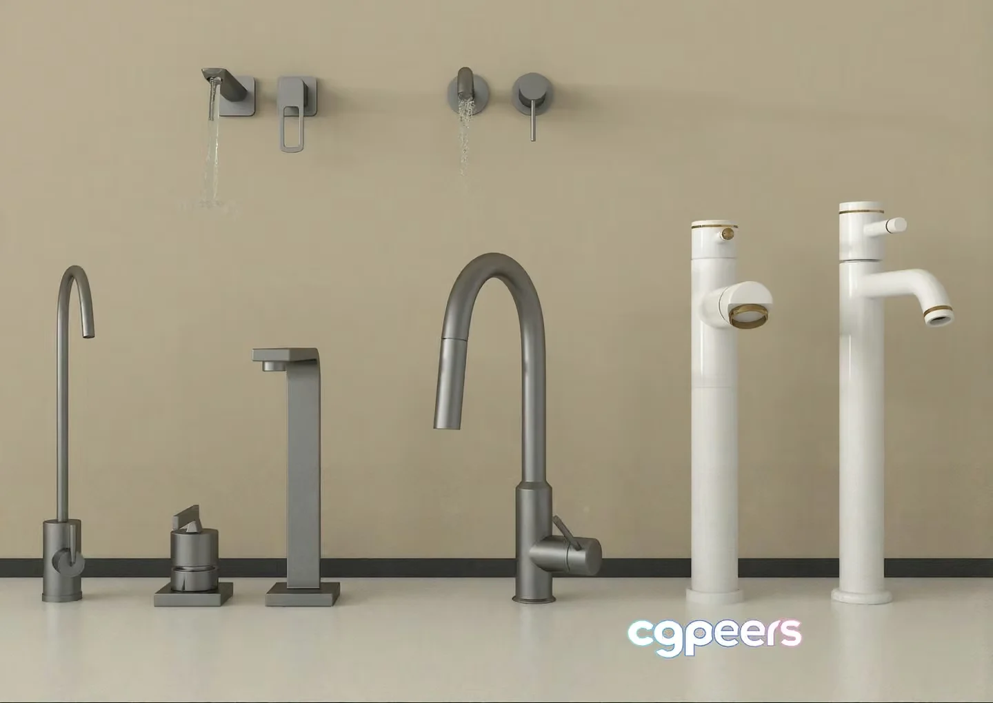 Modern Faucet Fixtures 3D Model – 3240 – VRAY Render