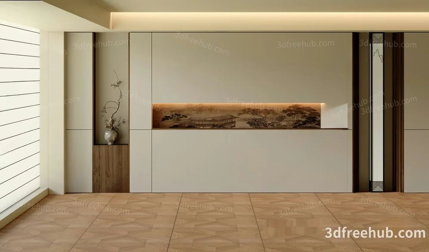 Modern Asian-Inspired Interior Design 3D Model – 21968 – VRAY Render