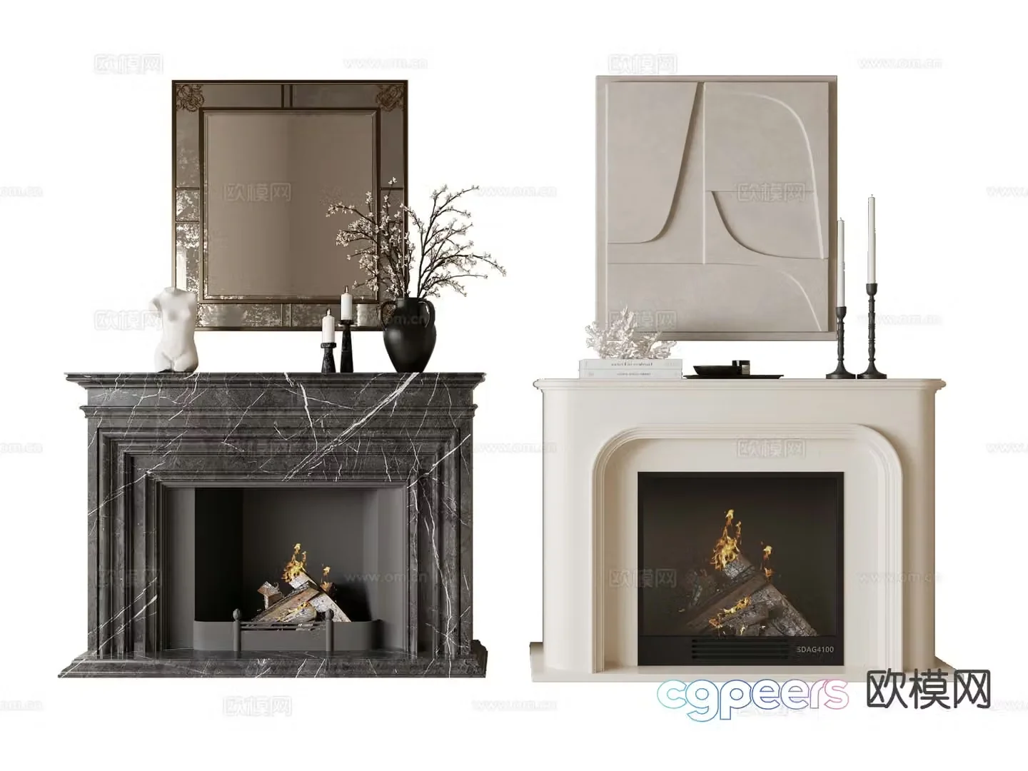 French fireplace 3d model
