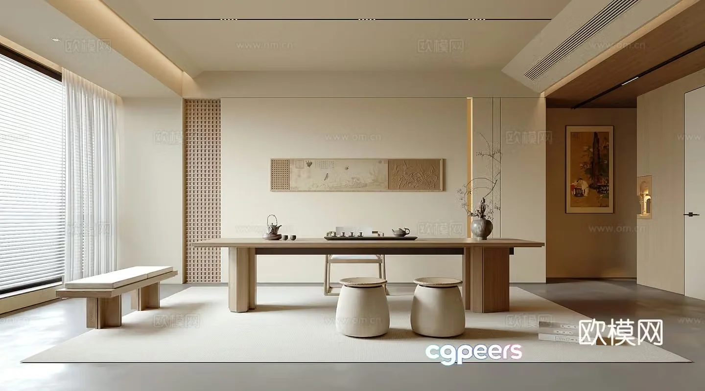 New Chinese tea room 3D model