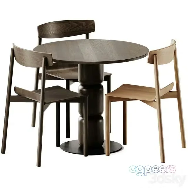 3ds Max Free – Artu Beads Table and Wox 2 Chair
