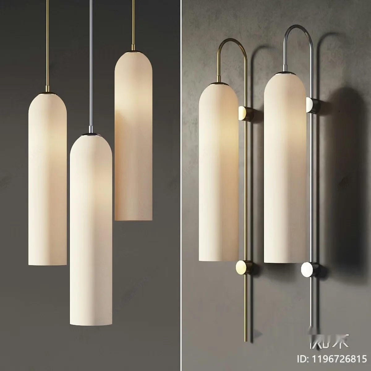 Gold Light Fixture 3D Model – 19738 – CORONA Render