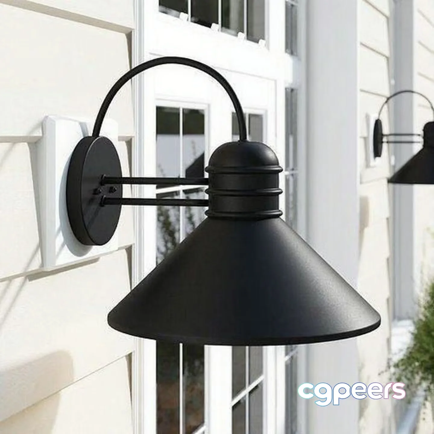 Black Outdoor Light Fixture 3D Model – 20649 – VRAY Render