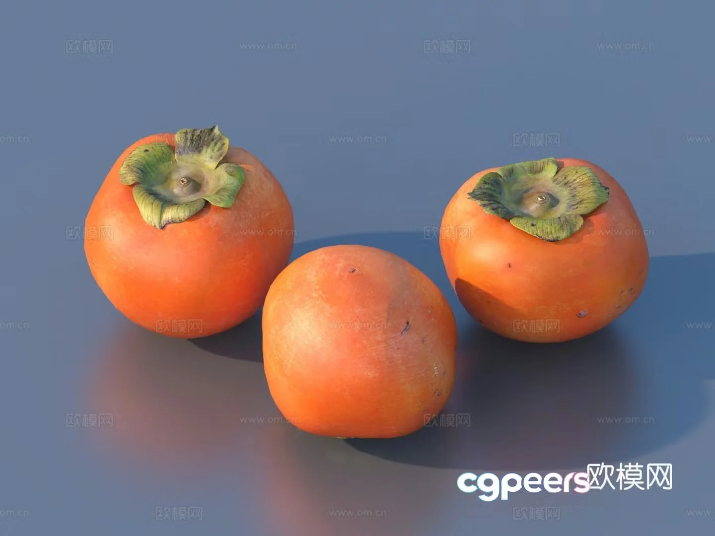 Persimmon fruit 3d model