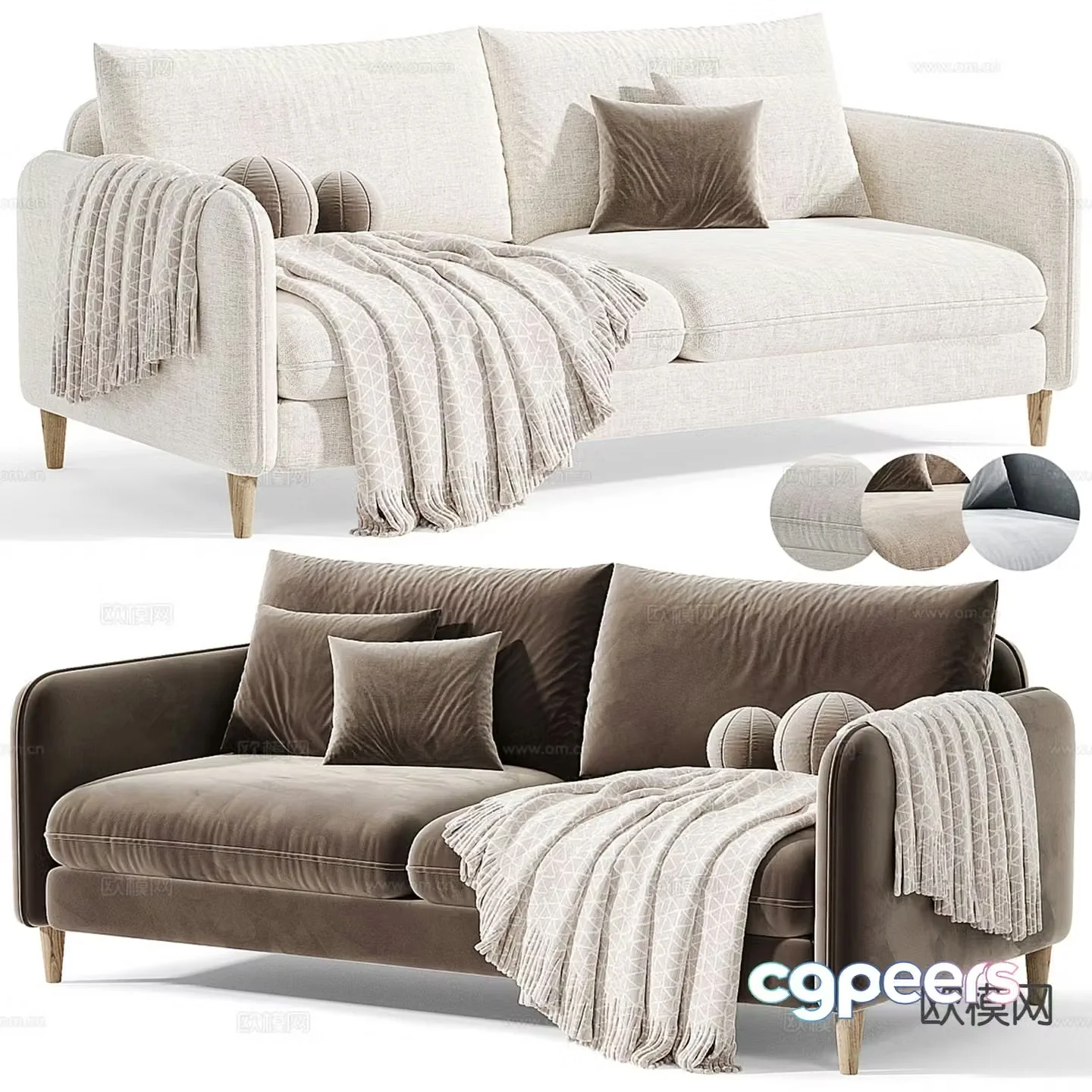 Modern love sofa 3d model
