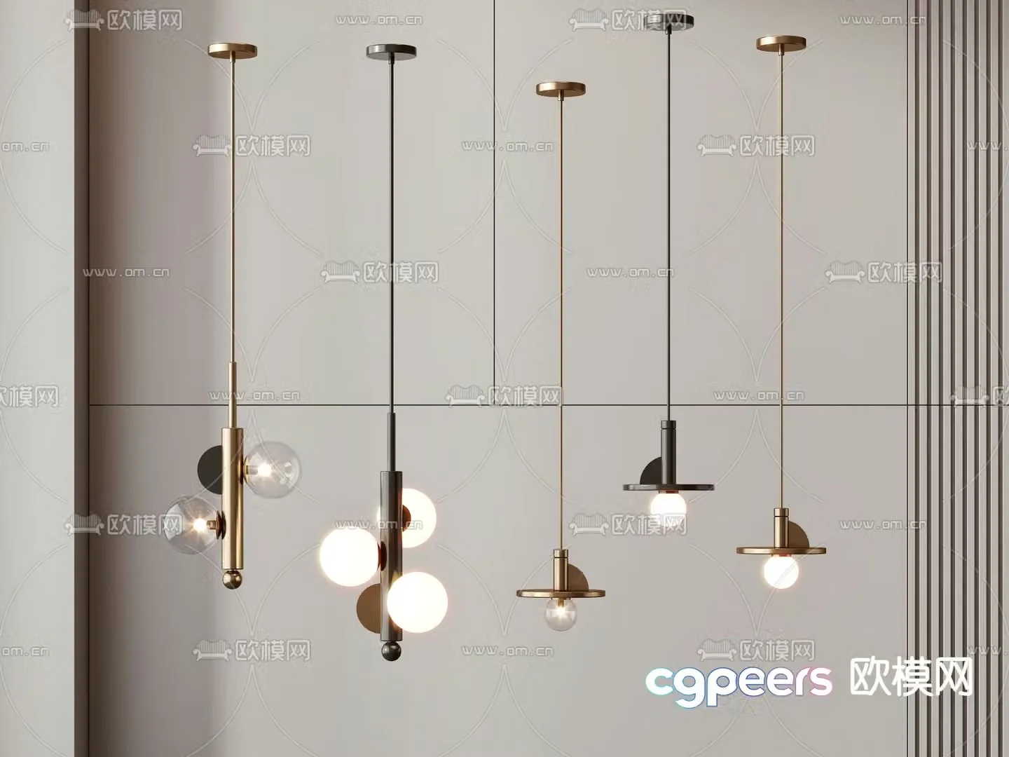 Light luxury small chandelier 3D model
