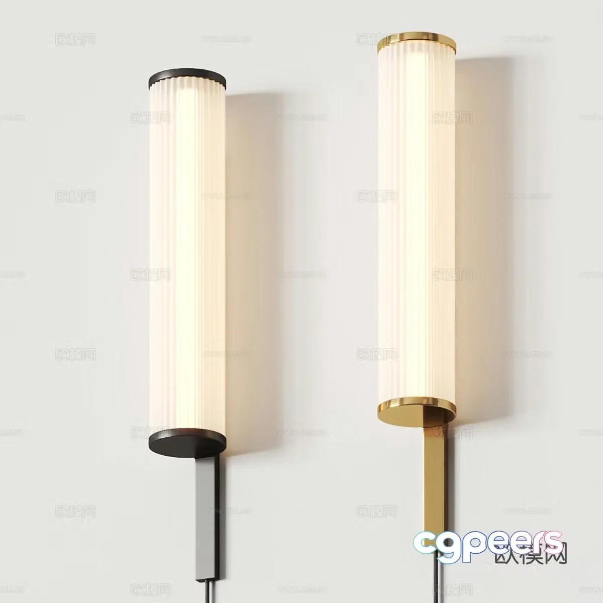 New Chinese style light luxury decorative wall light 3D model