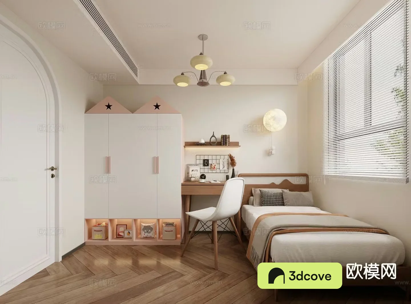 Medieval style children’s room 3D model of children’s room