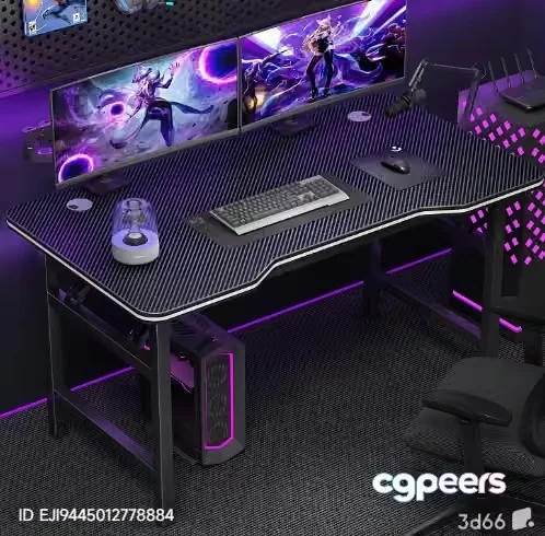 Gaming Desk Setup 3D Model – 15593 – VRAY Render
