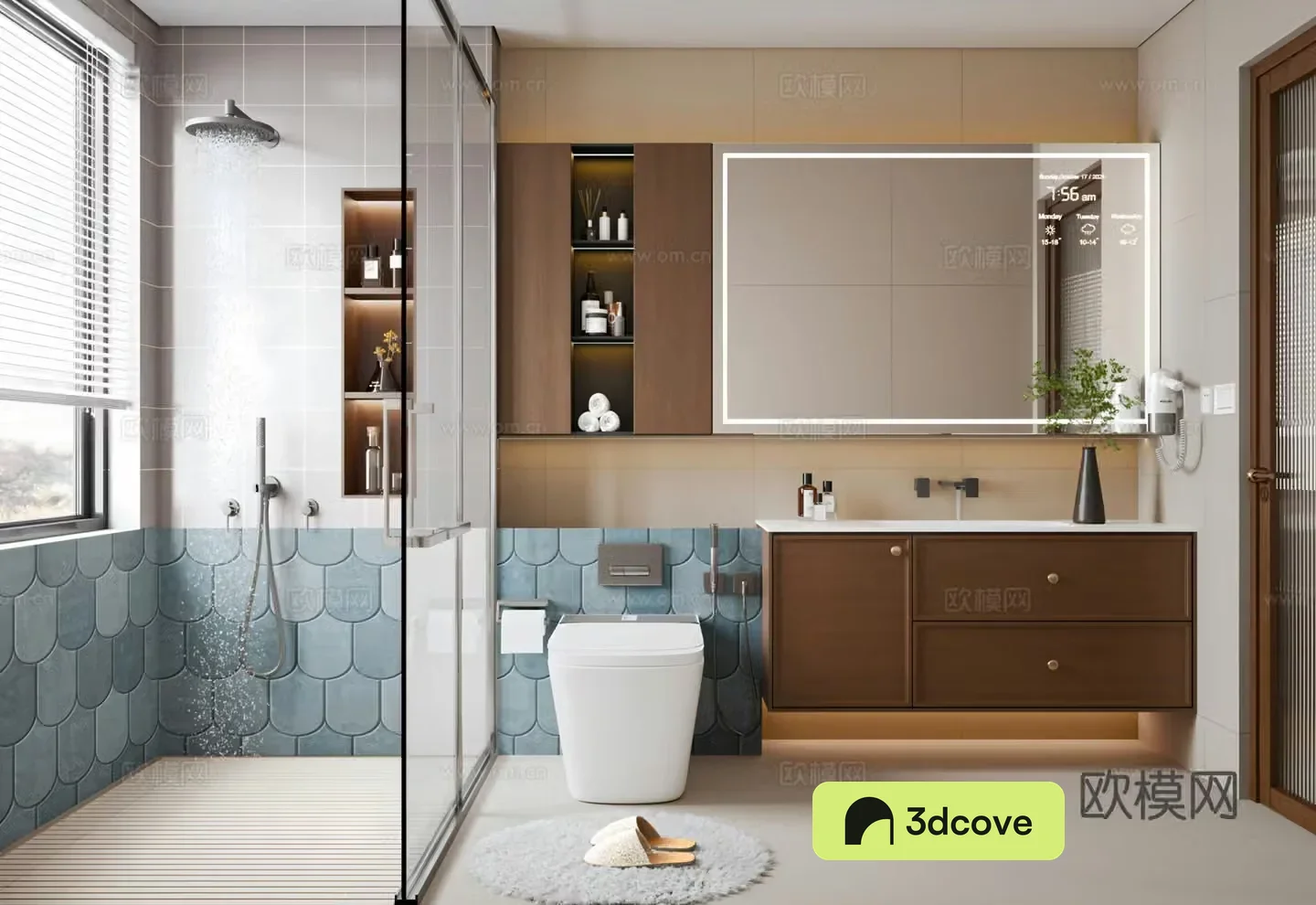 Modern medieval style bathroom cabinet bathroom mirror shower toilet bathroom supplies