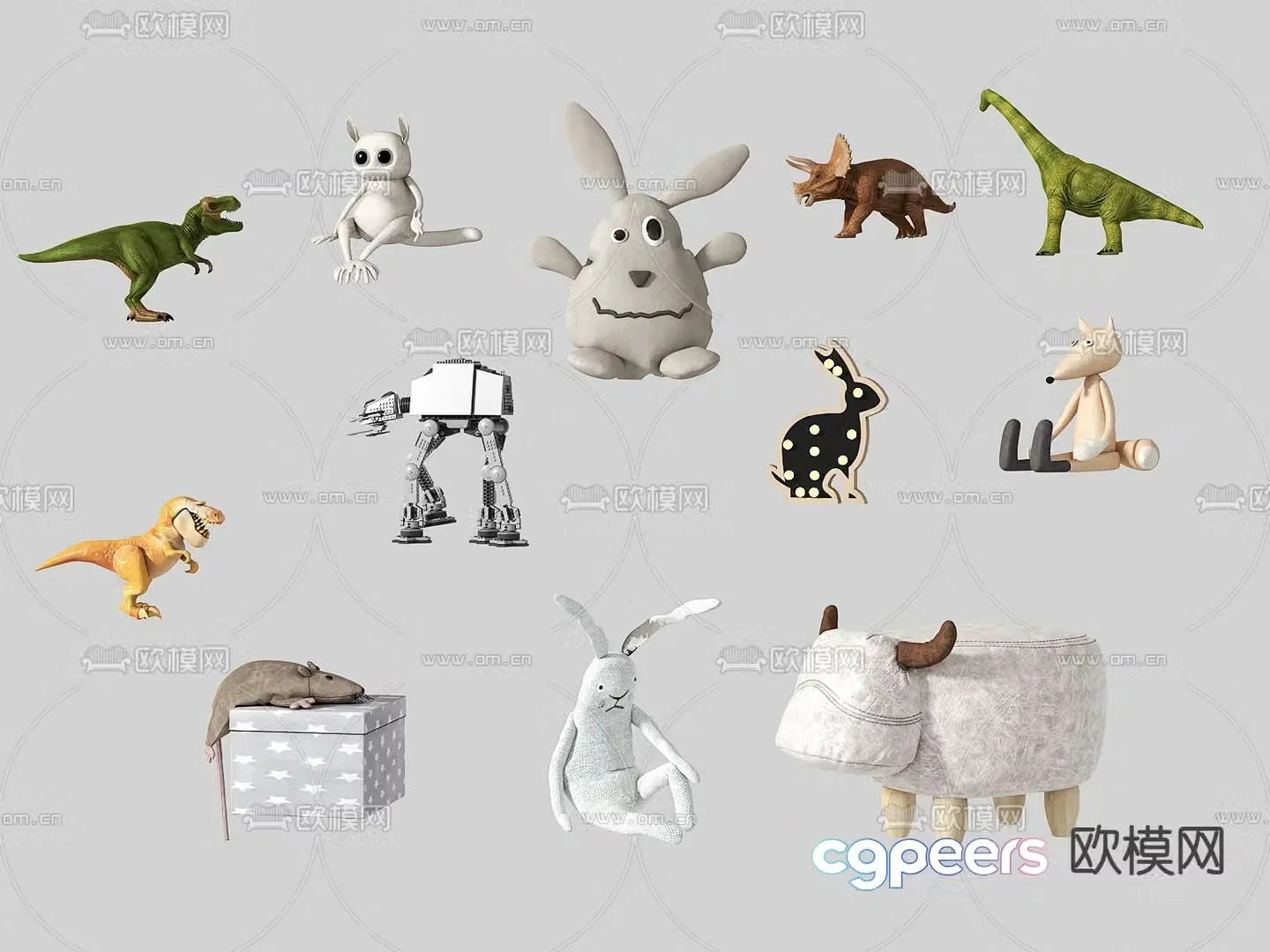 Children’s toys set 3d model