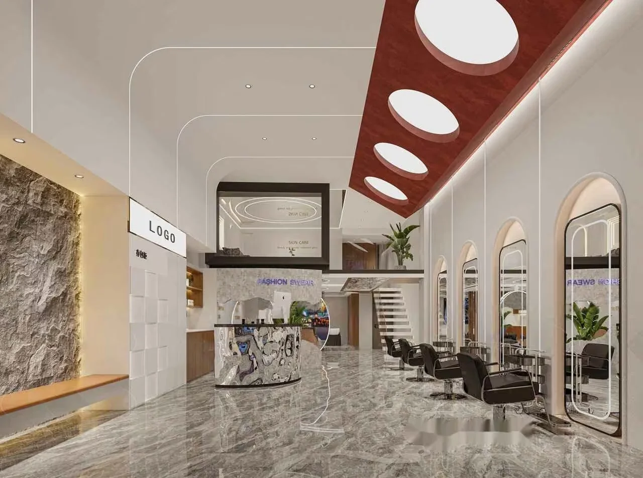 Modern Hair Salon 3D Model – 9873 – VRAY Render